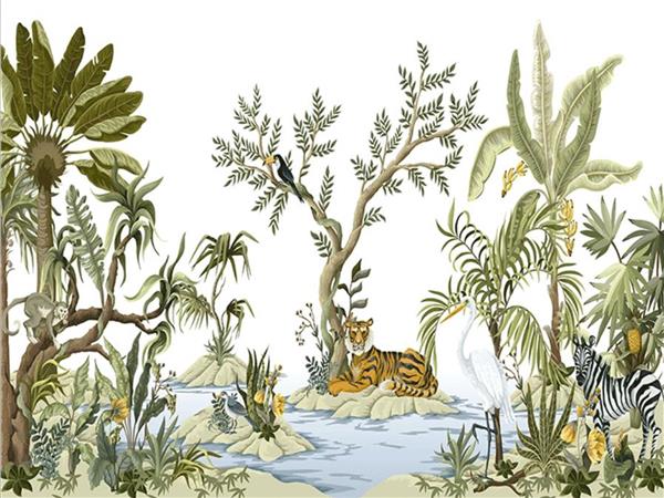 Safari Custom Design Kids Room Wallpaper by MywallpaperShop