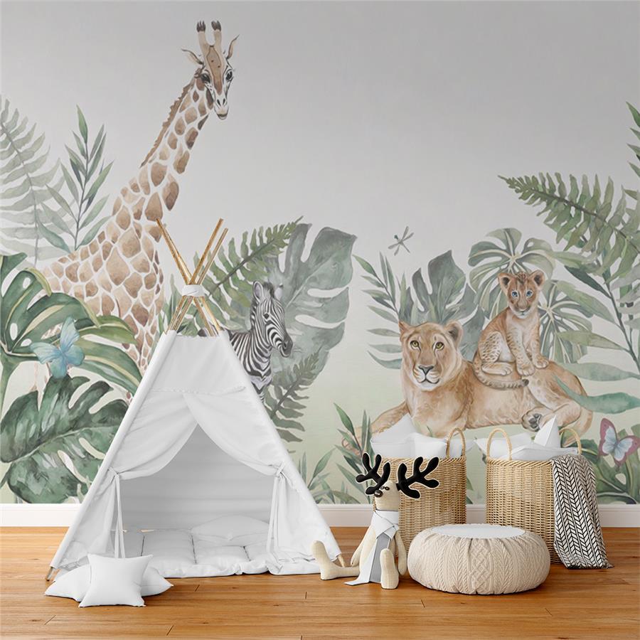 Safari Fun Forest Kids Room Wallpaper