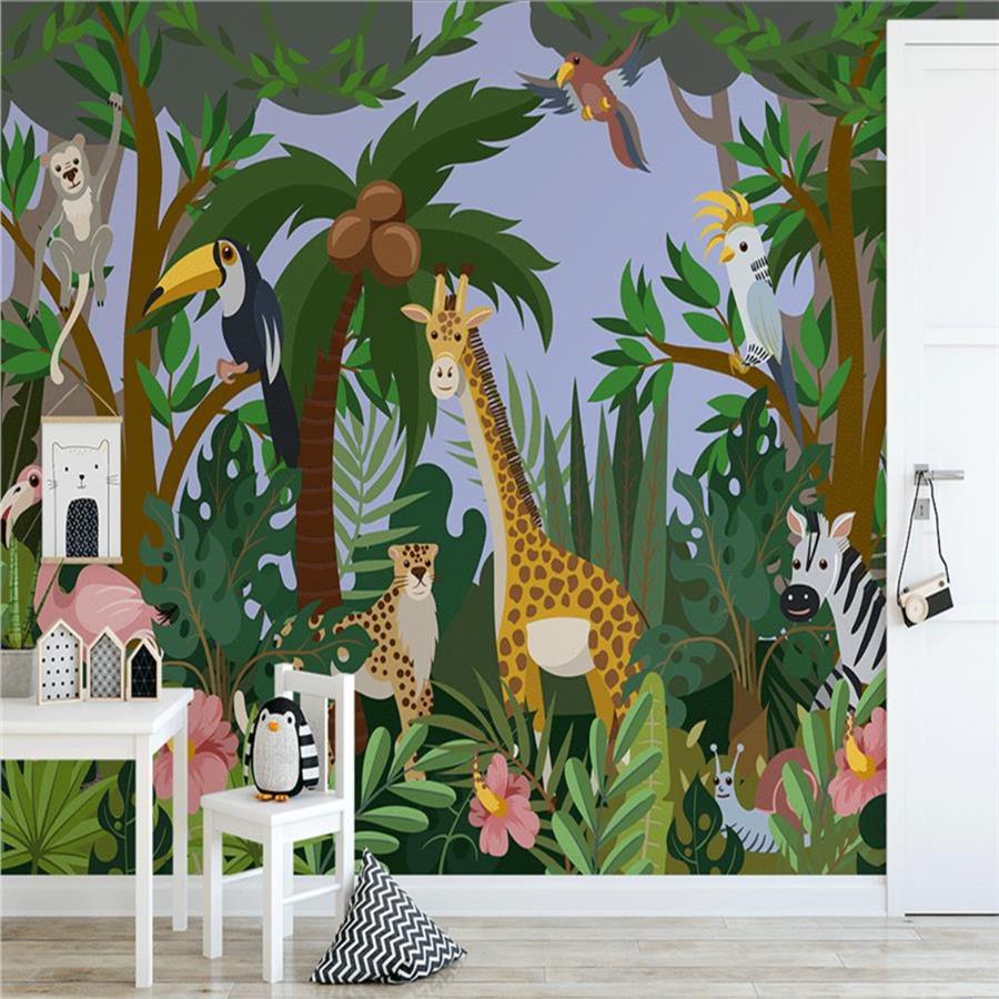 Safari Jungle Animals Kids Wallpaper