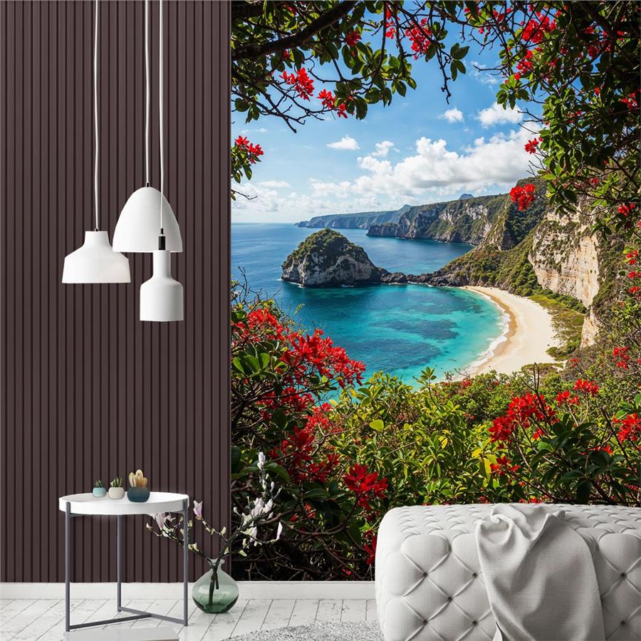 Sea View Through Trees Wallpaper