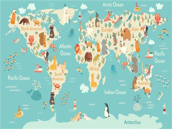 SweetHayvanlar World Map Wallpaper by MywallpaperShop
