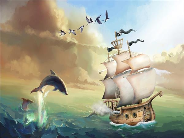 SweetKorsanlar and Okyanus 3D Kids Room Wallpaper by MywallpaperShop