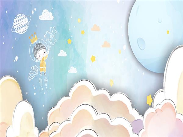 SweetLittle and Gokyuzu Themed Kids Room Wallpaper by MywallpaperShop