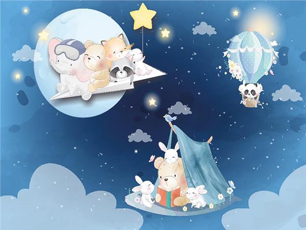 SweetMinikler and Gokyuzu Custom Design Kids Room Wallpaper by MywallpaperShop
