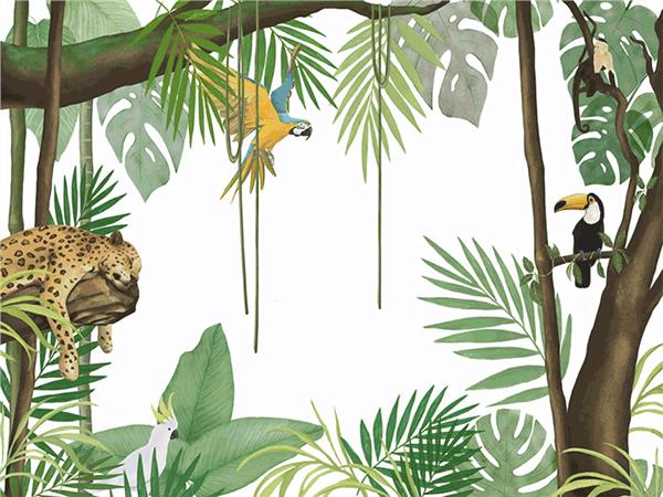 Safari Custom Design Kids Room Wallpaper by MywallpaperShop