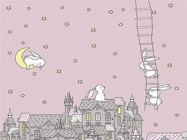 SweetBunnylar Kids Room Wallpaper by MywallpaperShop