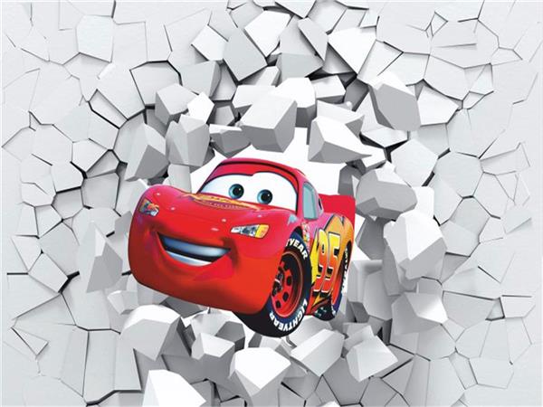 Lightning Mcqueen 3D Kids Room Wallpaper by MywallpaperSho