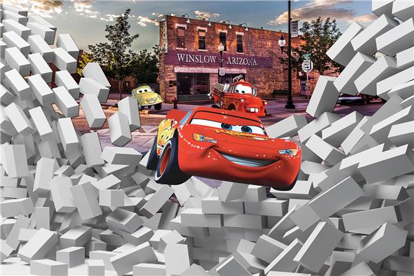 Lightning Mcqueen Kids Room Wallpaper by MywallpaperShop