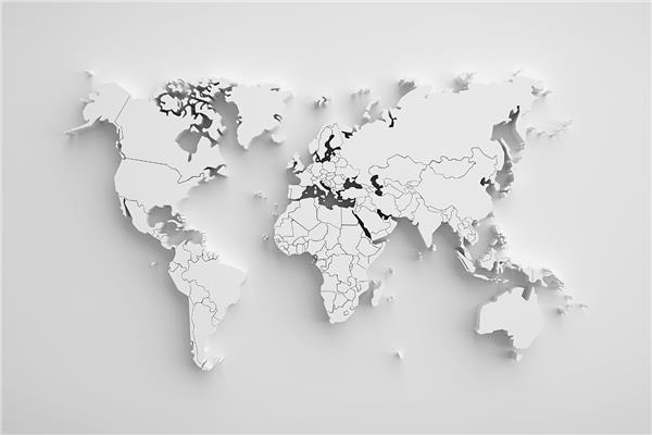 Black White World Map Wallpaper by MywallpaperShop