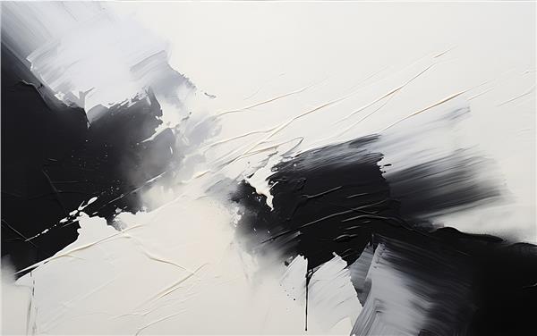 Black White Yagli Boya 3D Wallpaper by MywallpaperShop