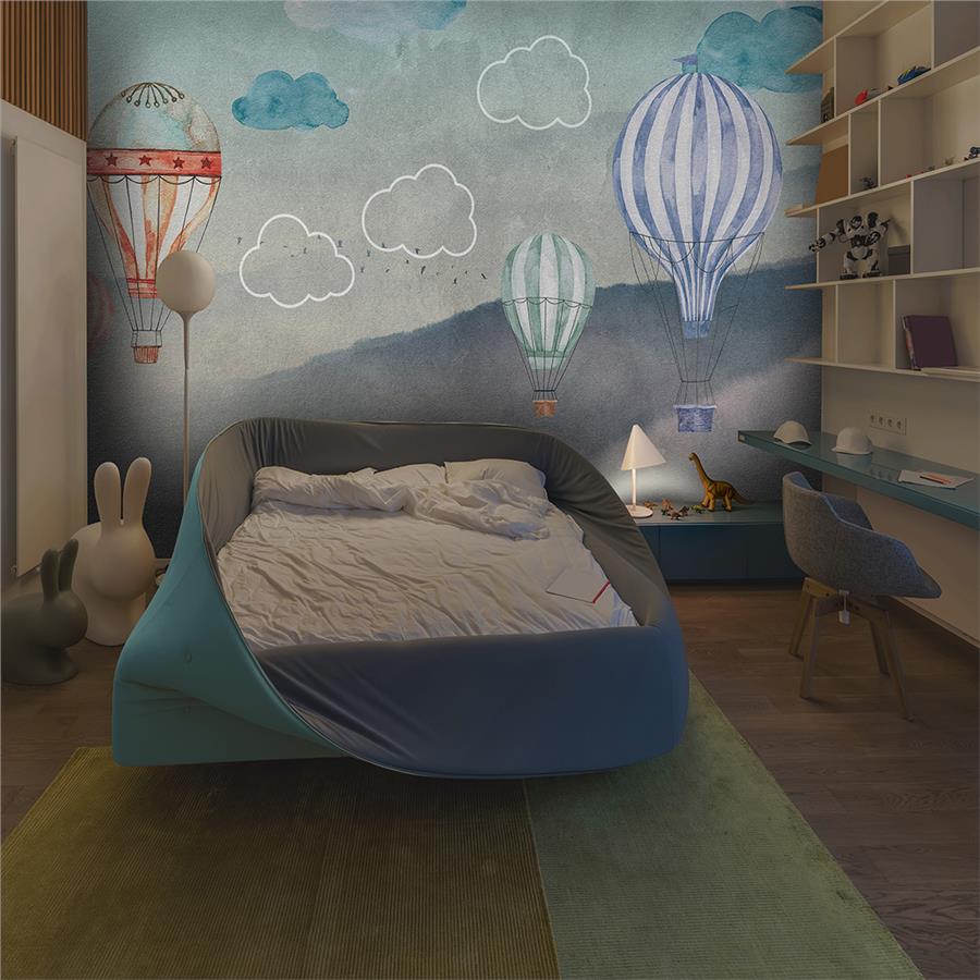 Sky and Balloons Kids Room Wallpaper