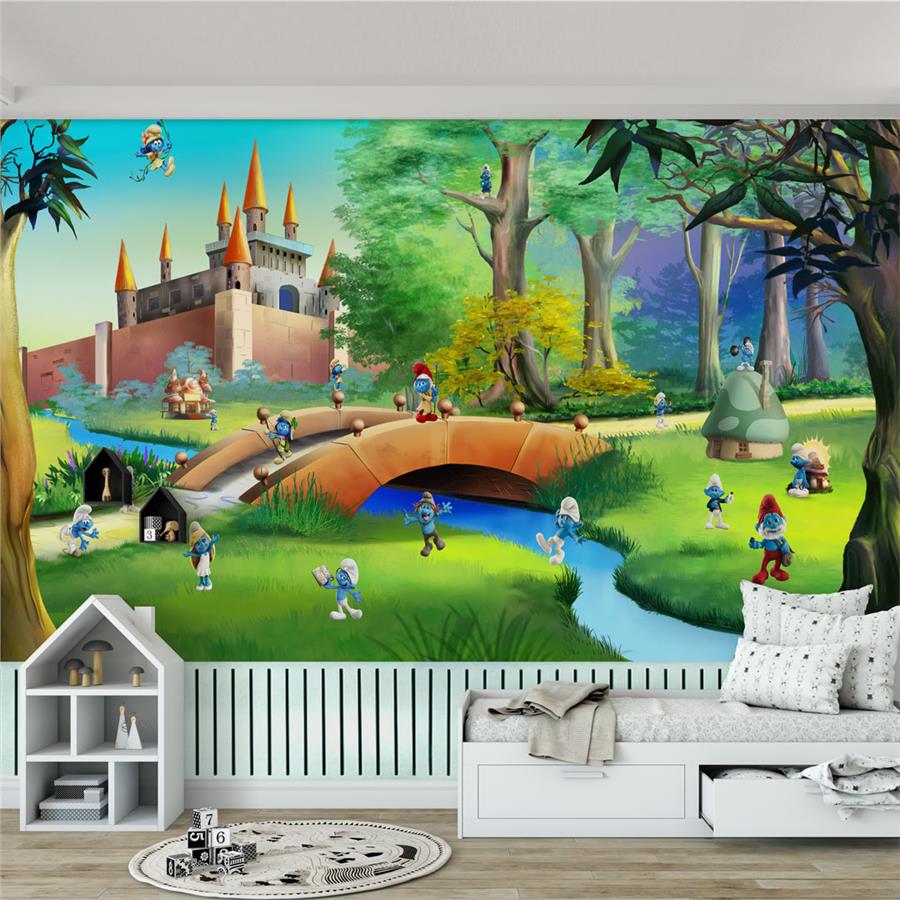 Smurfs Kids Room Wallpaper