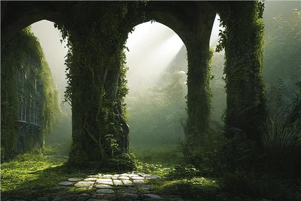 Sutunlar Arasindan Nature Scenery 3D Wallpaper by MywallpaperShop