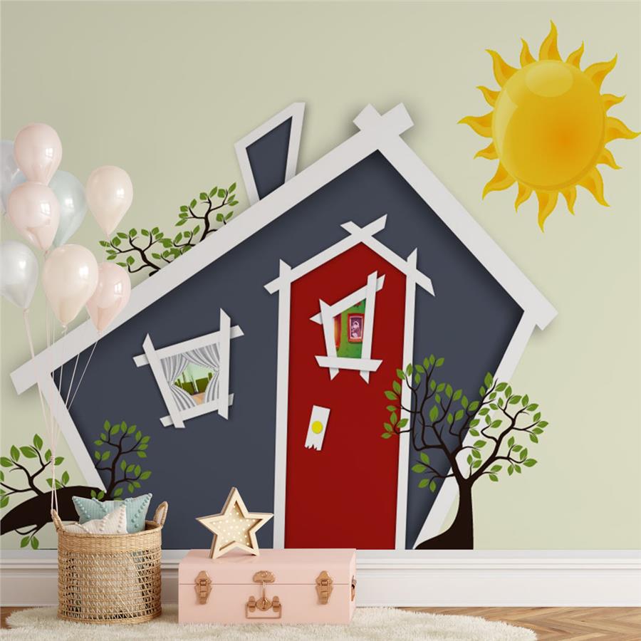 Sweet Home and Sun Kids Room Wallpaper