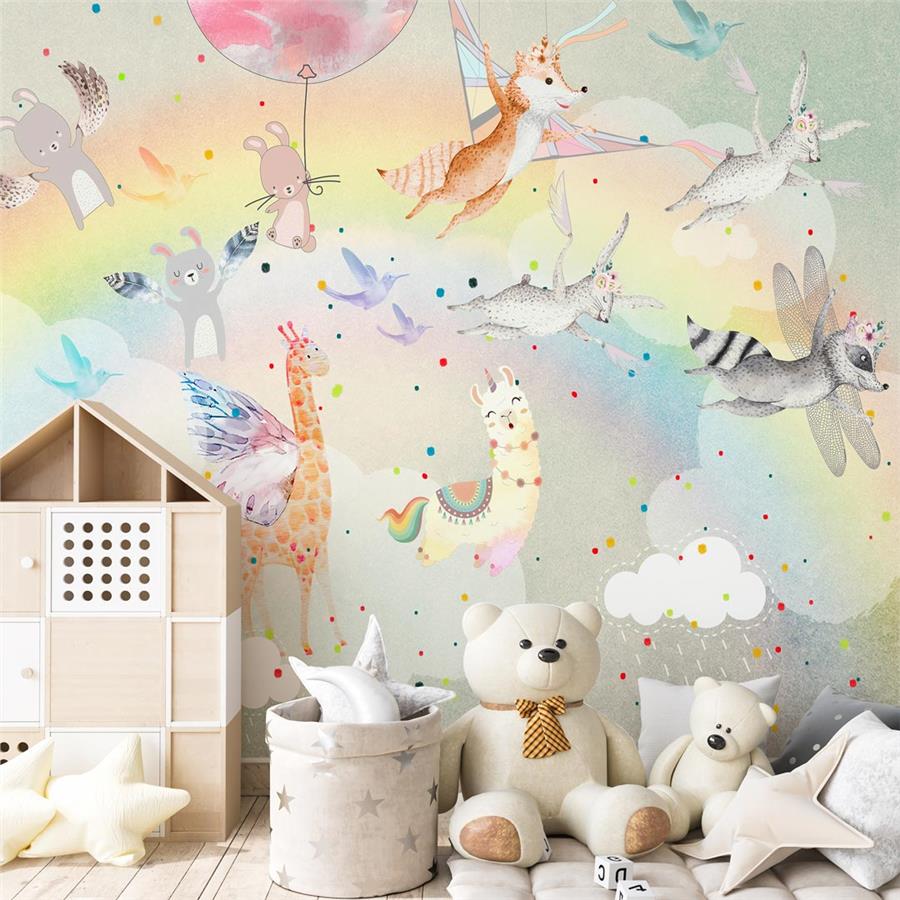 Sweet Animals Kids Room Wallpaper
