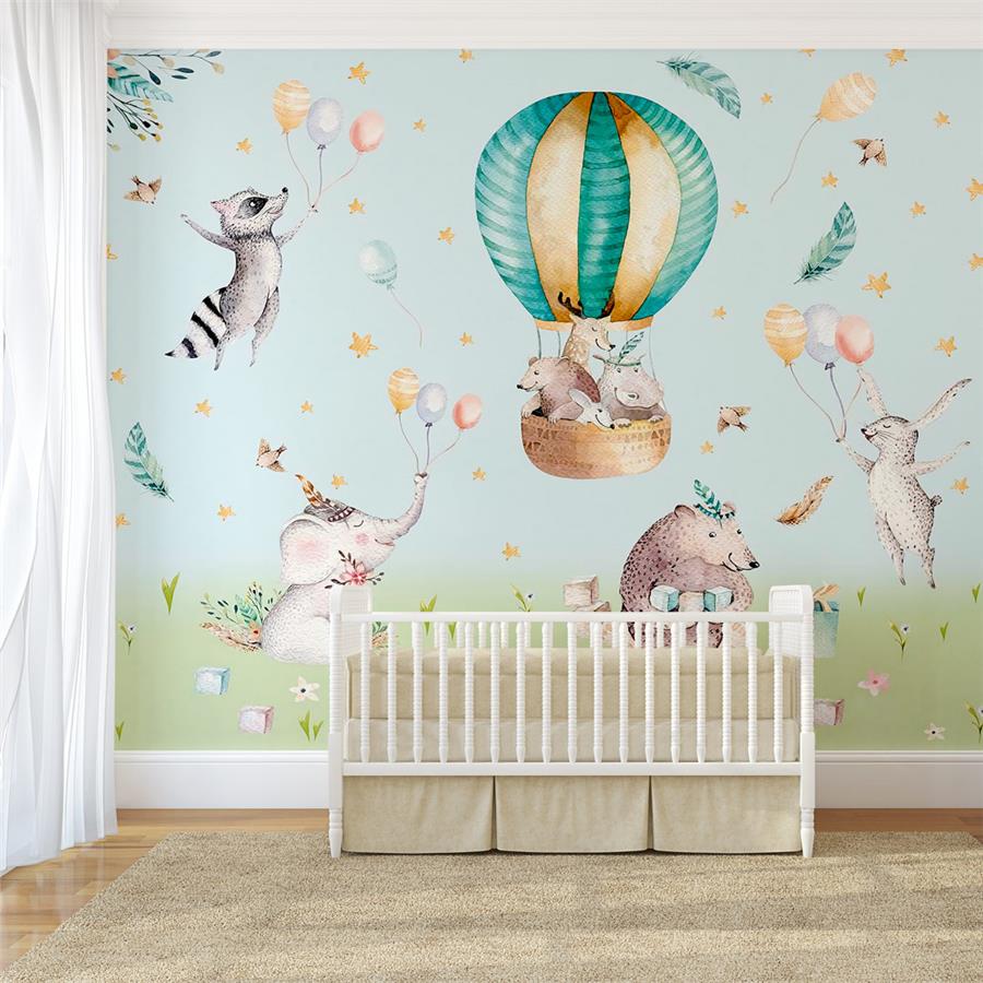 Sweet Animals Kids Room Wallpaper