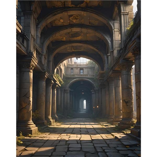 Historic Yapi Sutunlar 3D Wallpaper by MywallpaperShop