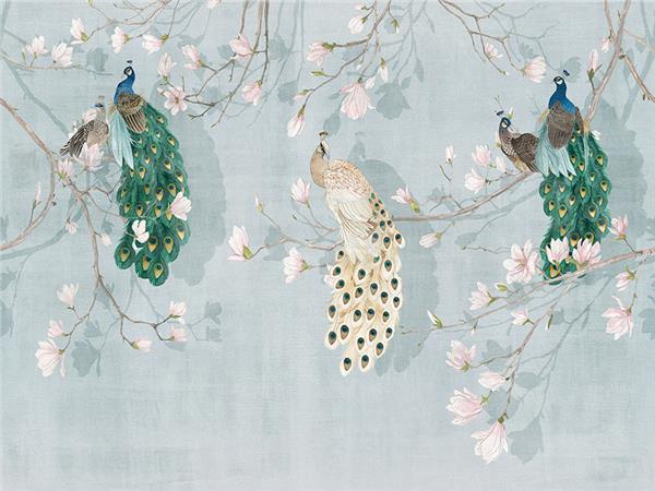 Tavus Birds and Tree Dallari Design Wallpaper by MywallpaperShop