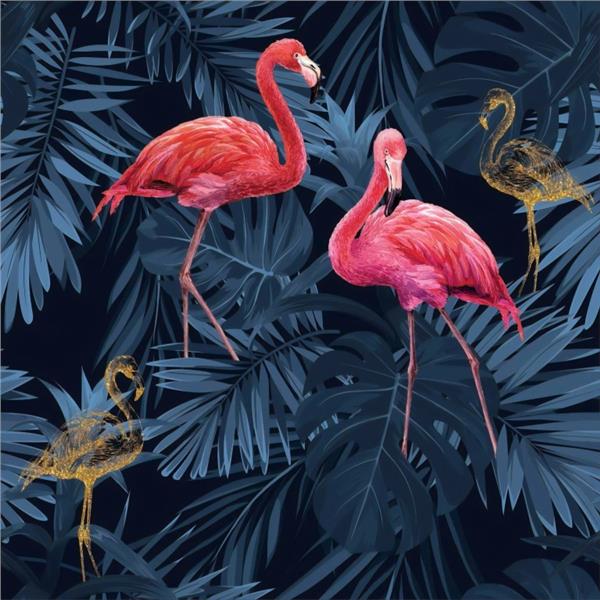Tropical Pink Flamingolar Wallpaper by MywallpaperShop