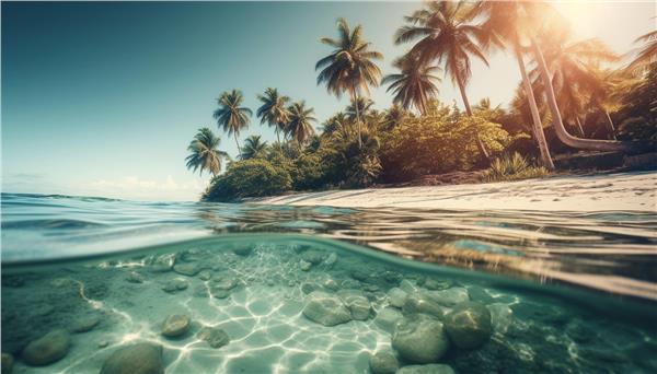 Tropical Beach Scenery Wallpaper by MywallpaperShop