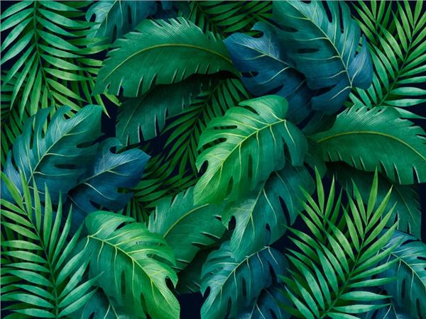 Tropical Leaflar Custom Design Wallpaper by MywallpaperShop