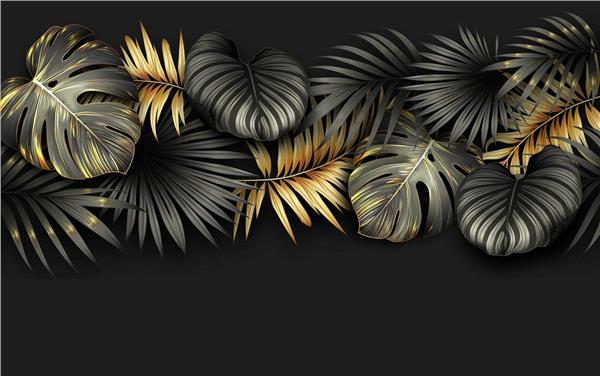 Tropical Big Leaflar 3D Wallpaper by MywallpaperShop