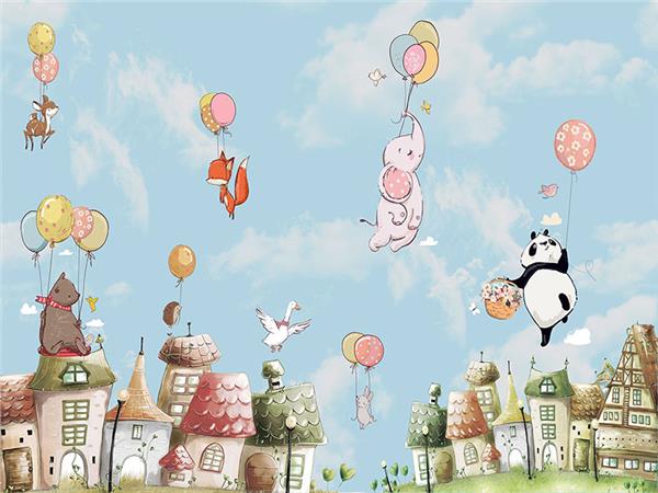 Flying Naughties Kids Room Wallpaper by MywallpaperShop