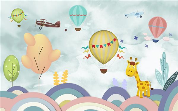 Flying Balloons Tayyareler Bebek Wallpaper by MywallpaperShop