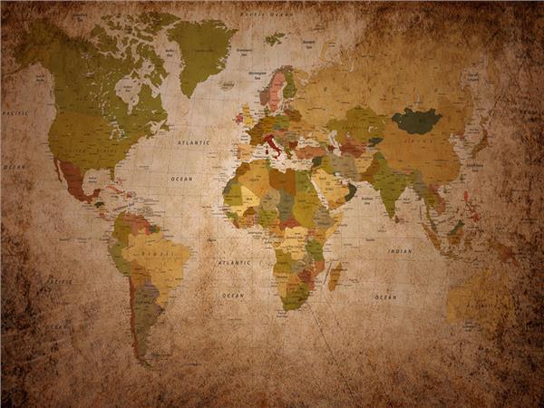 Vintage World Map Wallpaper by MywallpaperShop