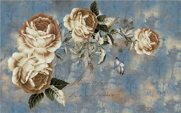 Vintage White Flower Wallpaper by MywallpaperShop