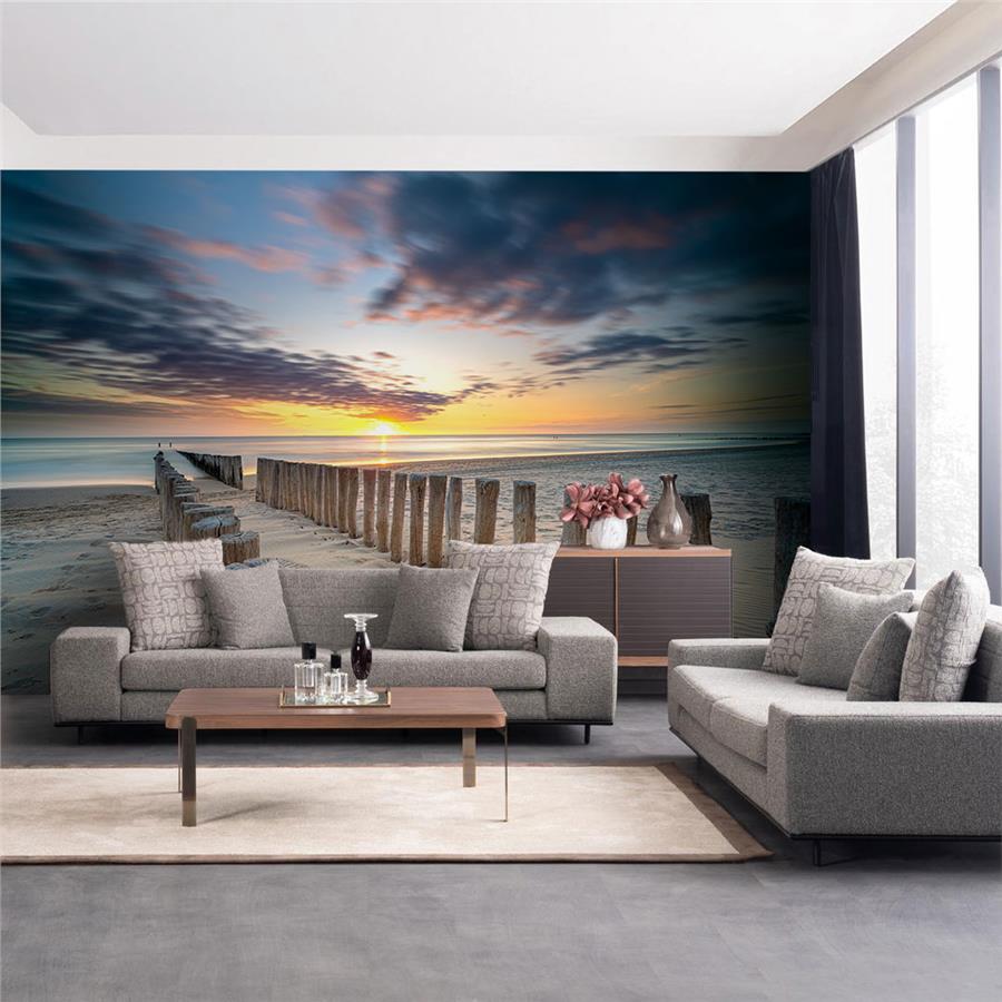 Wooden Pier & Sea Scenery Wallpaper