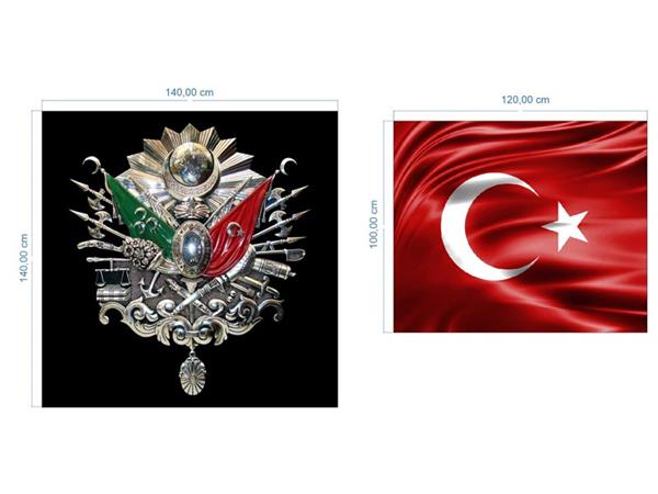 Bayrak and Tugra Custom Design Wallpaper by MywallpaperShop
