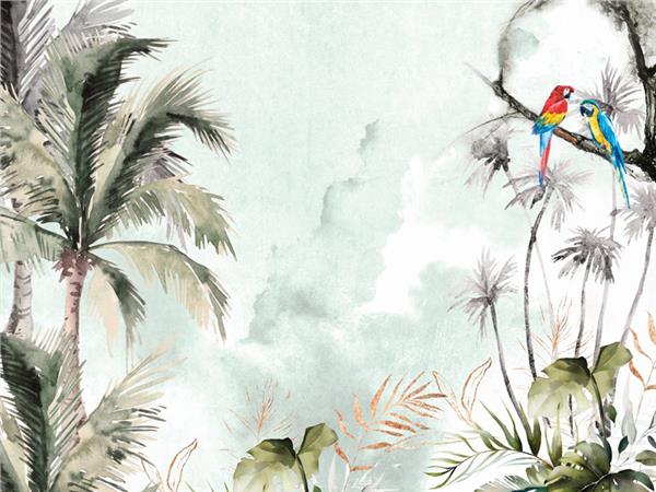 Tropical Leaflar Treelar 3D Wallpaper by MywallpaperShop