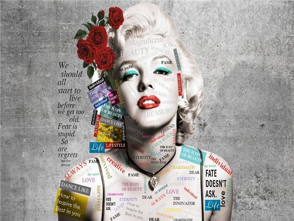 Marilyn Monroe Design Wallpaper by MywallpaperShop