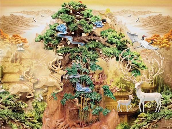 Tree Kabartma Looking Design 3D Wallpaper by MywallpaperShop