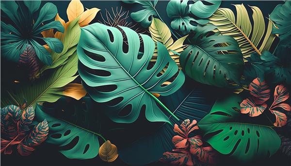 Palm Tree Leaves Tropical Wallpaper by MywallpaperShop