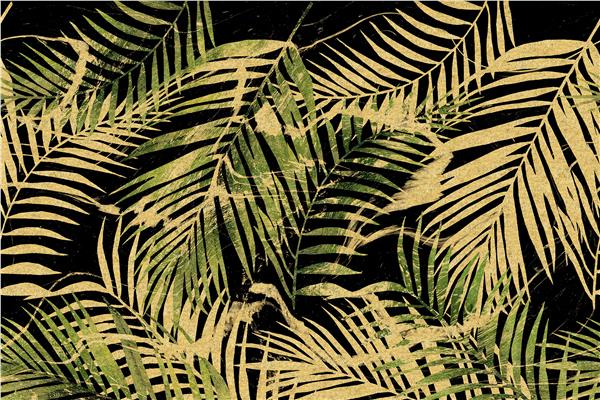 Palm Tree Leaves Gold Leaflar Wallpaper by MywallpaperShop