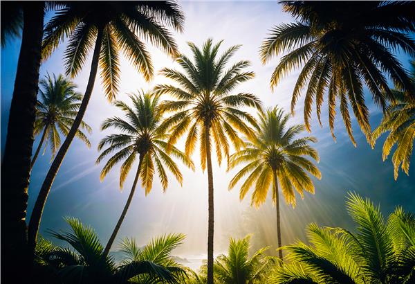 Gokyuzune Uzanan Palm Tree Treelari Wallpaper by MywallpaperShop