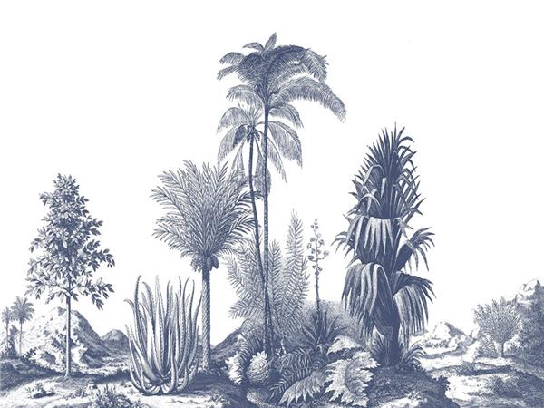 Monochrome Botanic Wallpaper by MywallpaperShop