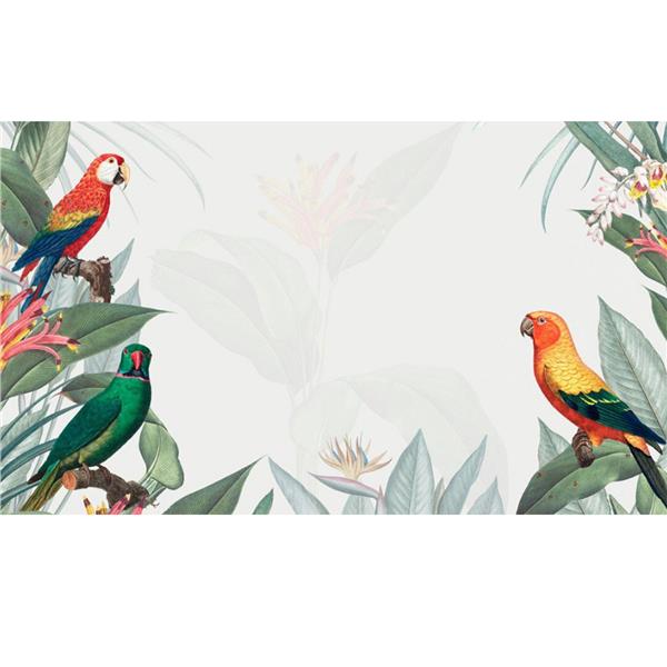 Parrot and Tropical Design Wallpaper by MywallpaperShop