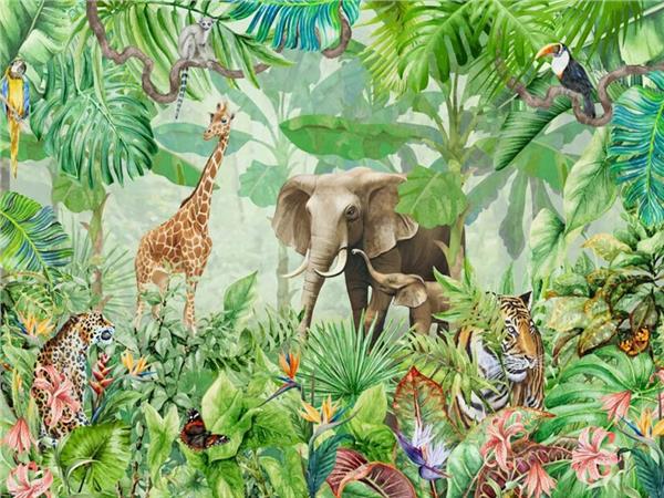 Botanic Forest 3D Kids Room Wallpaper by MywallpaperShop