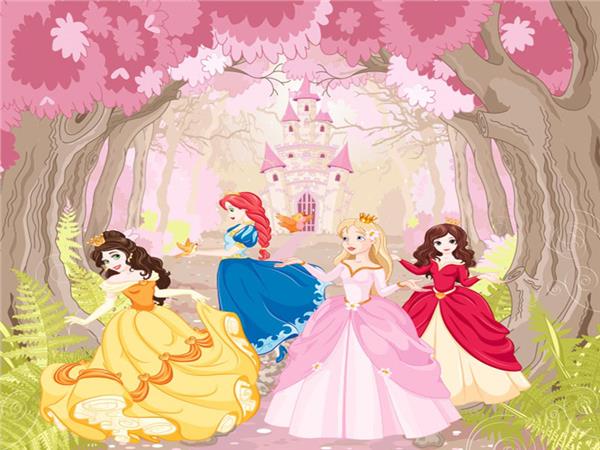Princesses Kids Room Wallpaper by MywallpaperShop