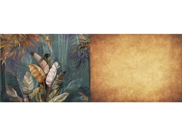 Tropik Leaflar and Standard Design Kanvas Tek Parca Wallpaper by MywallpaperShop