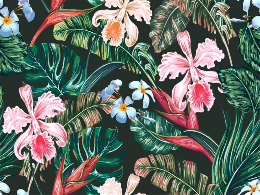 Genis Leaves Flower Design 0106 Wallpaper by MywallpaperShop