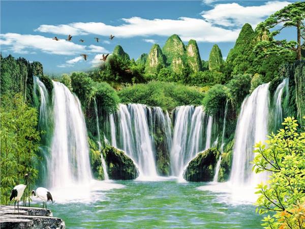 Waterfall Scenery Wallpaper by MywallpaperShop