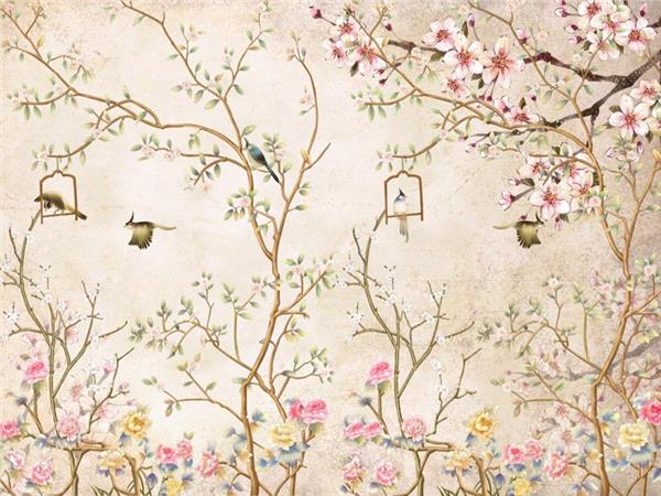 Tree Dallari and Kuslar Vintage Wallpaper by MywallpaperShop