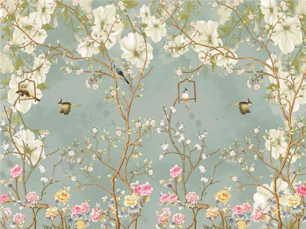 Tree Dallari and Kuslar Vintage Wallpaper by MywallpaperShop