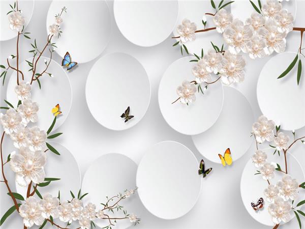 Butterfly and Flower 3D Wallpaper by MywallpaperShop