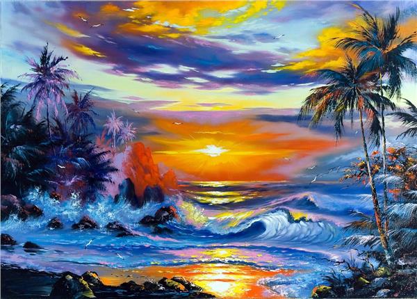 Palm Tree Artistic Wallpaper by MywallpaperShop