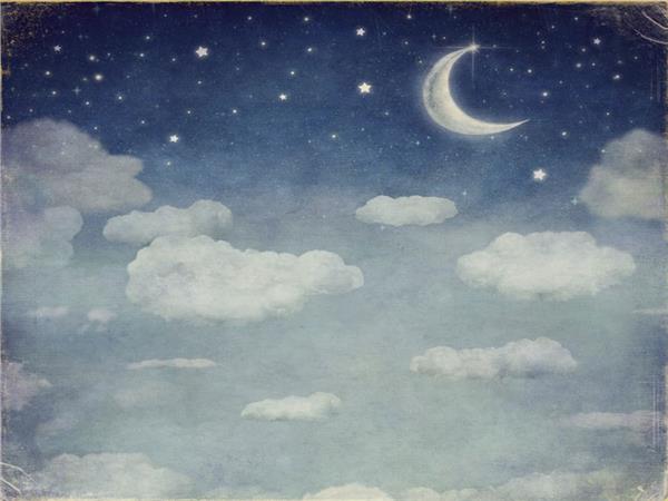 Cloud Yildiz Ay Kids Room Wallpaper by MywallpaperShop